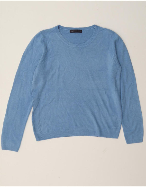 Pulover pentru femei Marks & Spencer cu gât de barcă UK 12 Medium Blue Acrylic