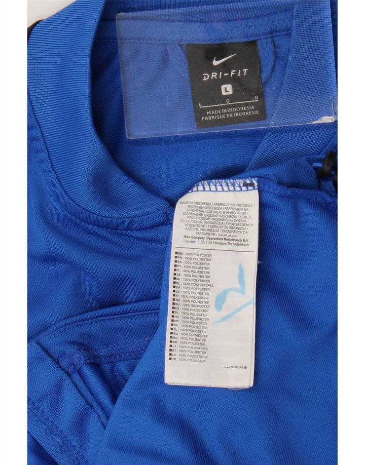Jachetă de trening cu grafic Dri Fit Nike pentru bărbați, mare, albastru, color block