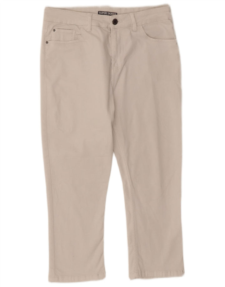 Pantaloni Capri pentru femei Marks & Spencer UK 12 Medium W32 L21 Alb