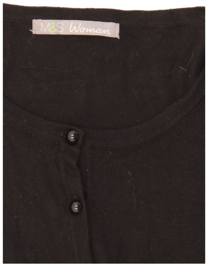 Pulover cardigan pentru femei Marks & Spencer UK 14 Medium Negru