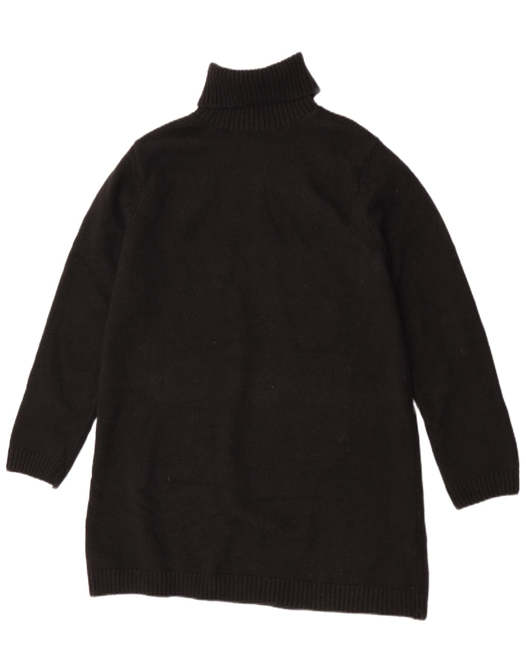 Pulover pentru femei Zara cu paragate cu gât rulat, UK 14 Poliester mediu negru