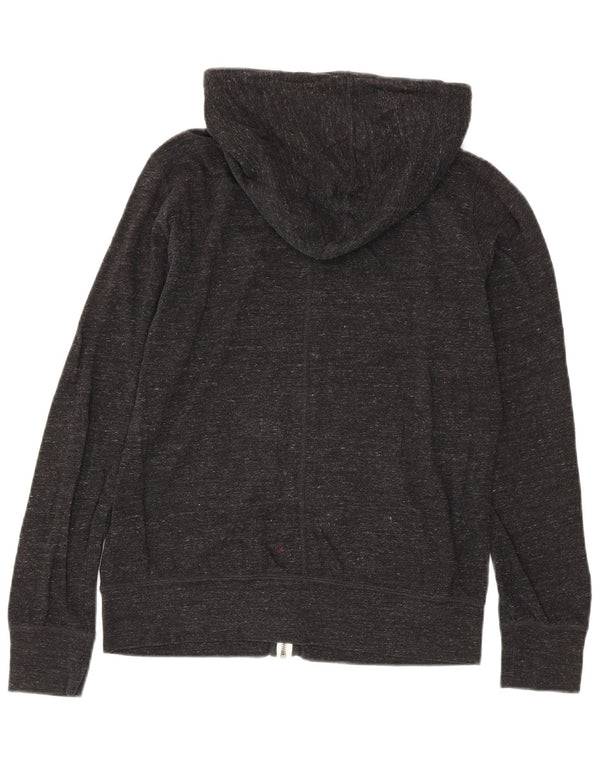 Pulover Nike pentru femei, cu fermoar, cu capota, UK 16, mare, gri bumbac cu pete