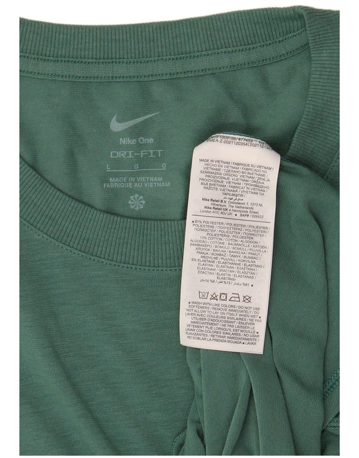 Tricou NIKE Dri Fit pentru bărbați Top mare din poliester verde