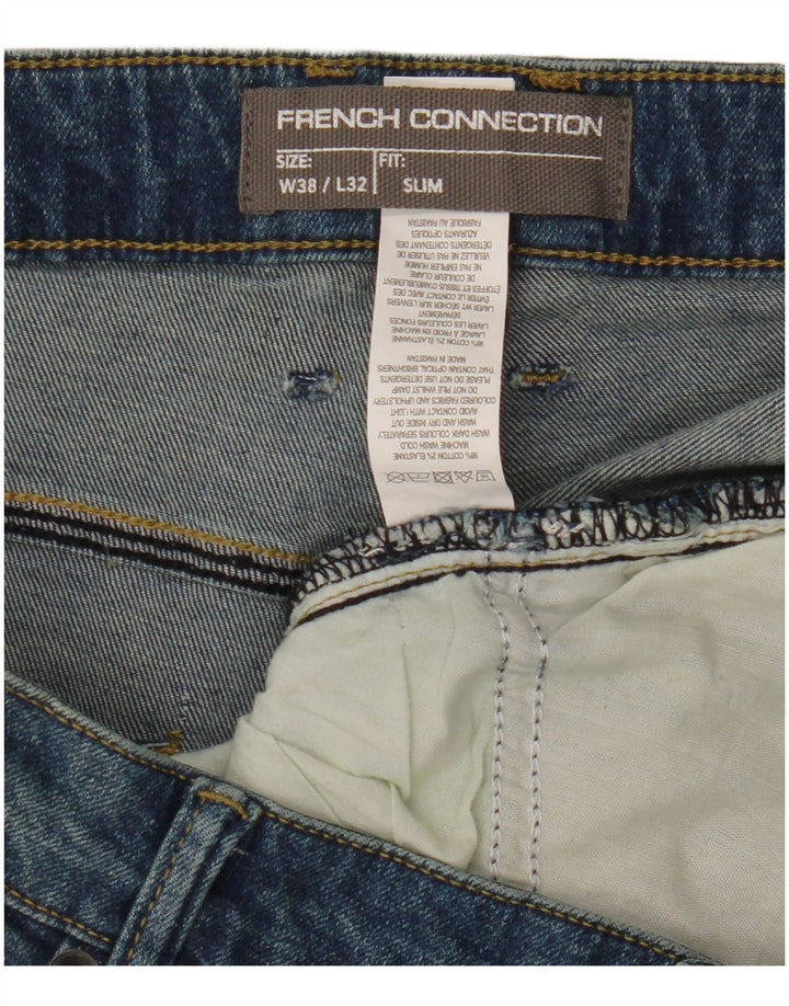 Blugi slim pentru bărbați French Connection W38 L25 Bumbac albastru