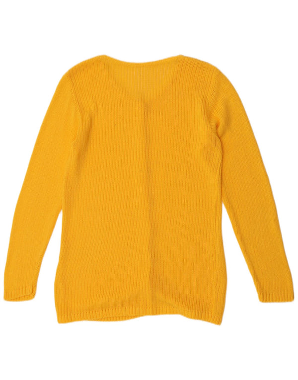 Pulover cardigan pentru femei VINTAGE UK 14 Galben mediu