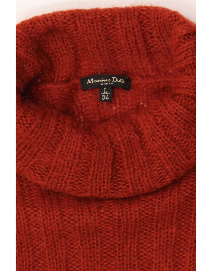 Massimo Dutti Pulover cu gât rulat pentru femei UK 14 mare portocaliu