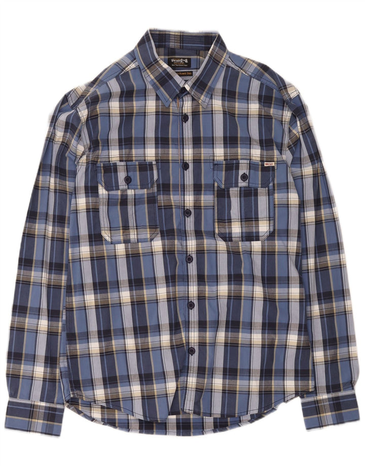 Cămașă pentru bărbați Jack & Jones XL, bumbac cu carouri albastre
