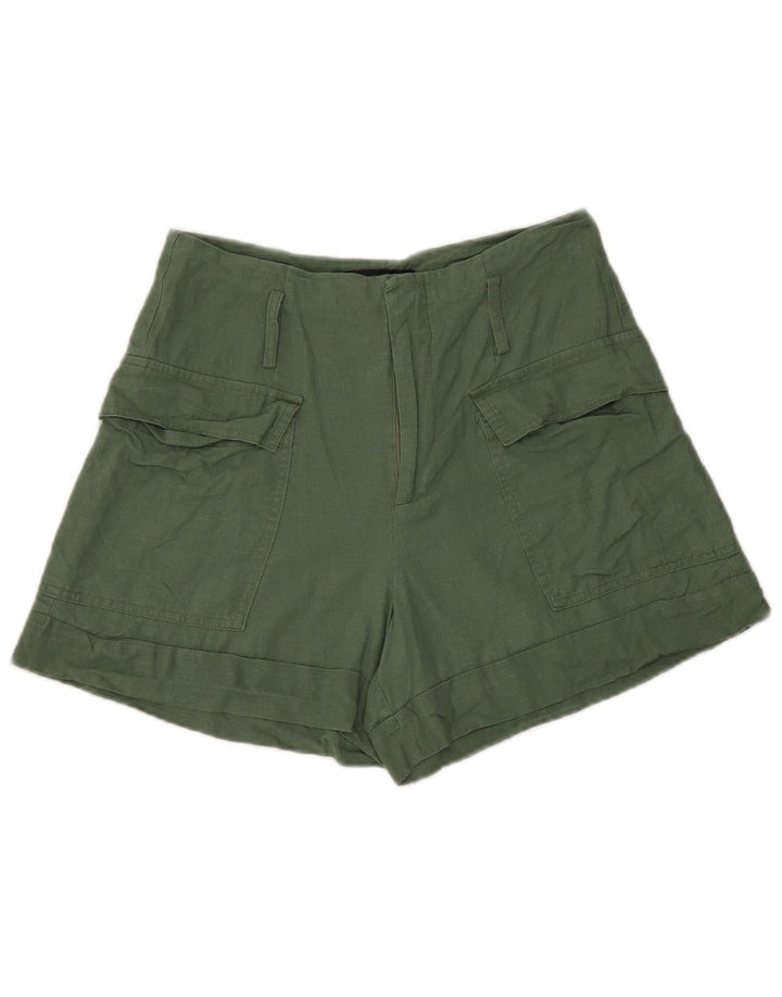 Pantaloni scurti cargo pentru femei Zara mici W26 in verde