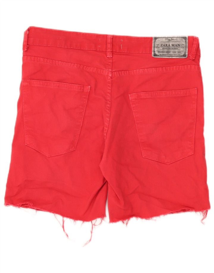 Pantaloni scurți din denim pentru bărbați Zara EU 40 Medium W31 Roșu