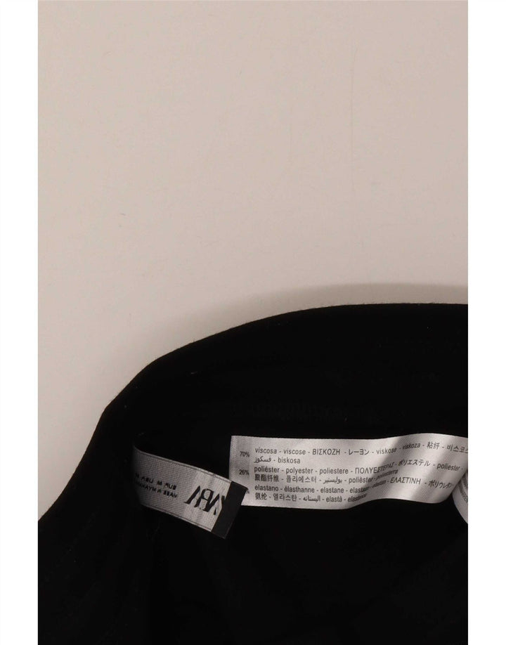Pantaloni cargo slim pentru femei Zara Mediu L26 L26 Viscoză neagră