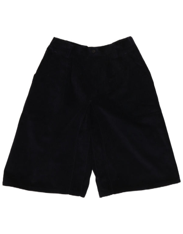 Pantaloni scurți vintage din velur cu talie înaltă pentru femei IT 46 UK 12 Medium Bleumarin