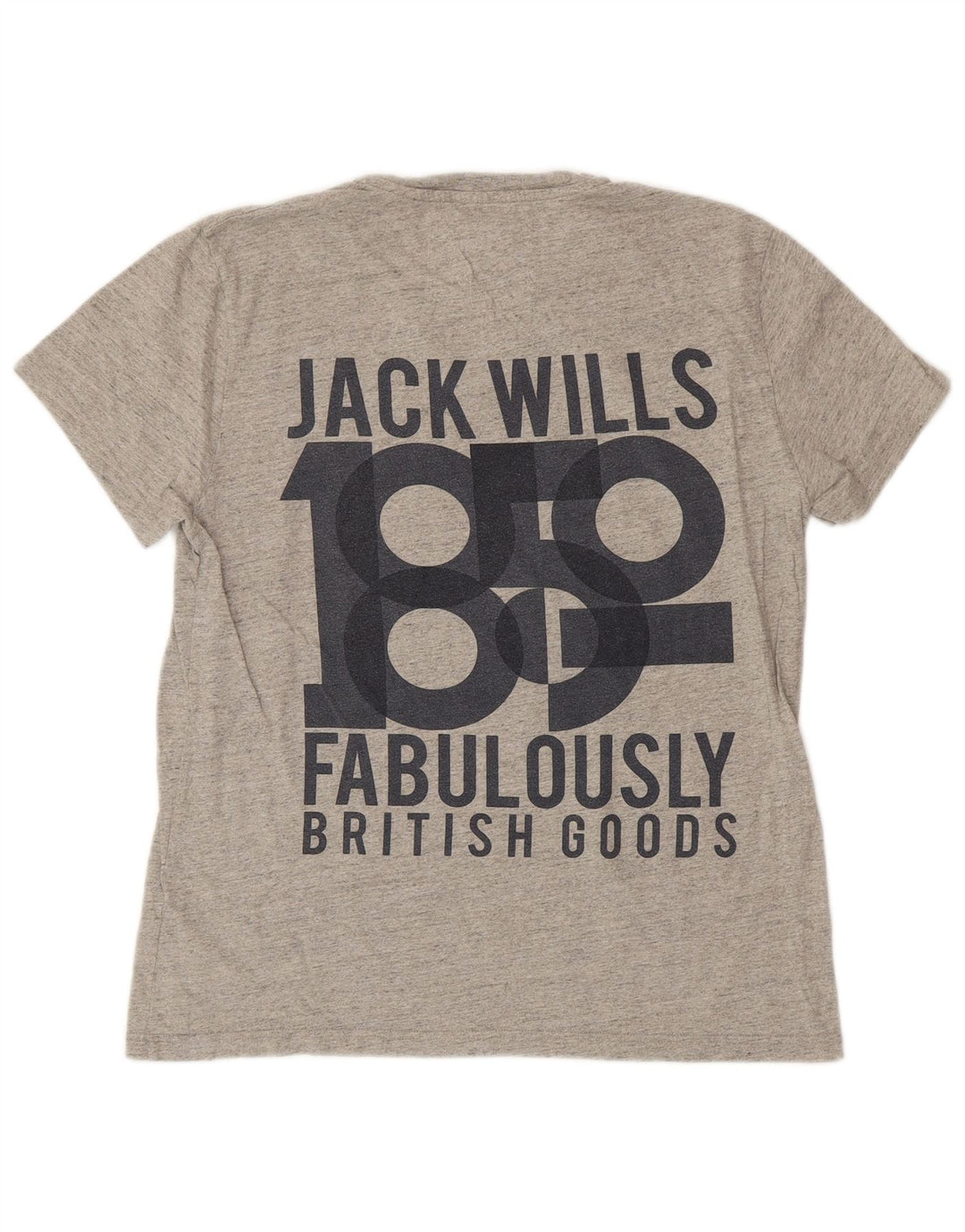 JACK WILLS Tricou grafic pentru bărbați Top din bumbac cu pete gri mediu