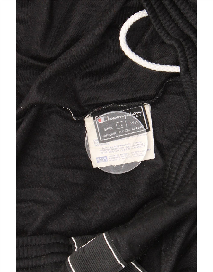 Pantaloni de trening grafic pentru bărbați CHAMPION Poliester negru mare