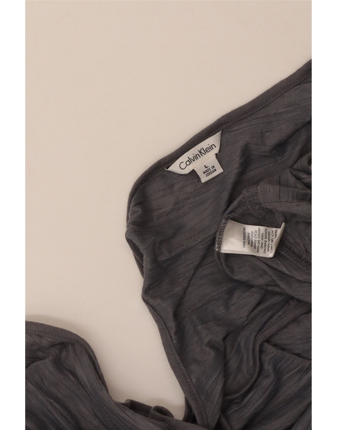 Vest Top pentru femei CALVIN KLEIN UK 14 mare poliester cu dungi gri