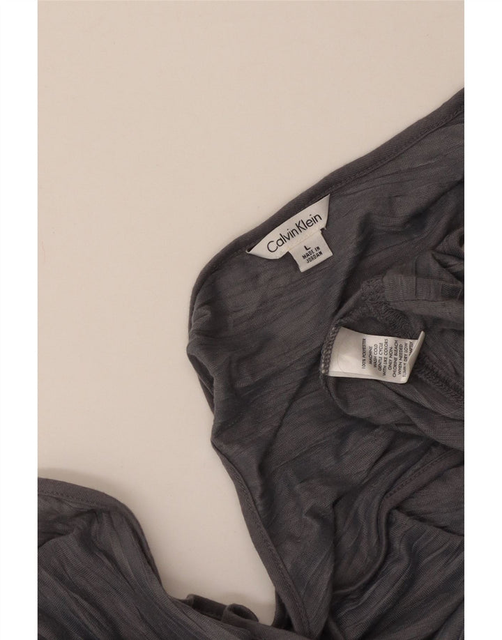 Vest Top pentru femei CALVIN KLEIN UK 14 mare poliester cu dungi gri