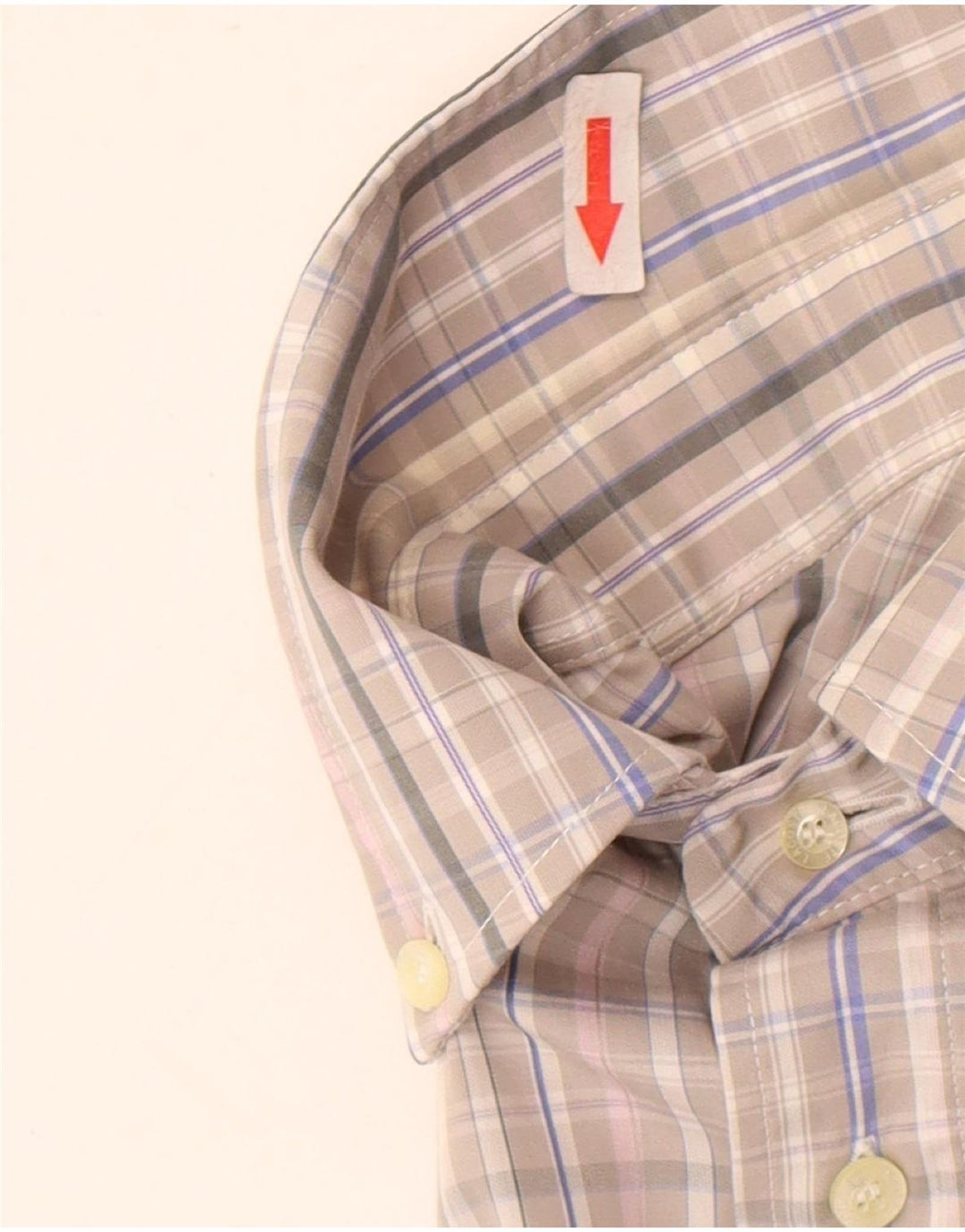 Cămașă pentru bărbați Lacoste Mărimea 46 2XL Bumbac cu carouri gri