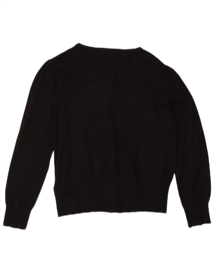 Pulover cardigan pentru femei Marks & Spencer UK 14 mare, negru, viscoză