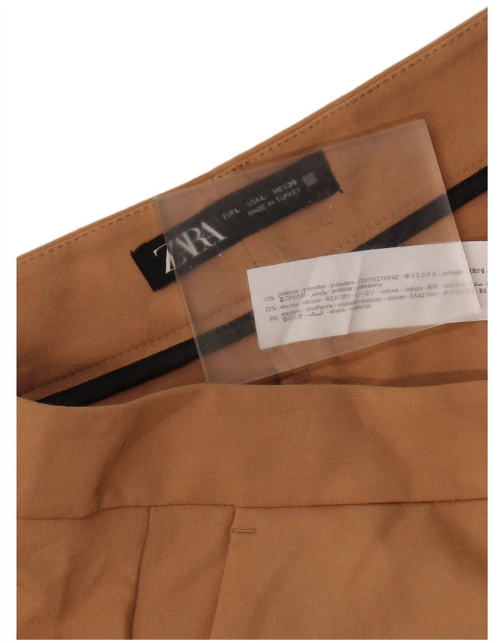 Pantaloni chino evazați pentru femei Zara L30 L31 Maro Poliester
