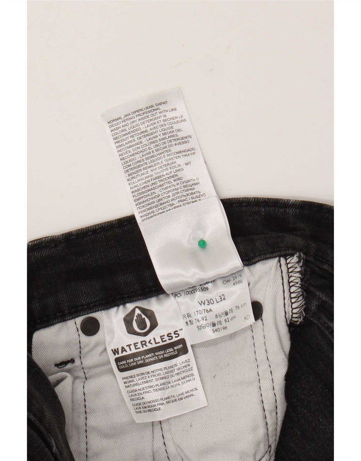 Blugi slim pentru bărbați Levi's W30 L29 bumbac negru