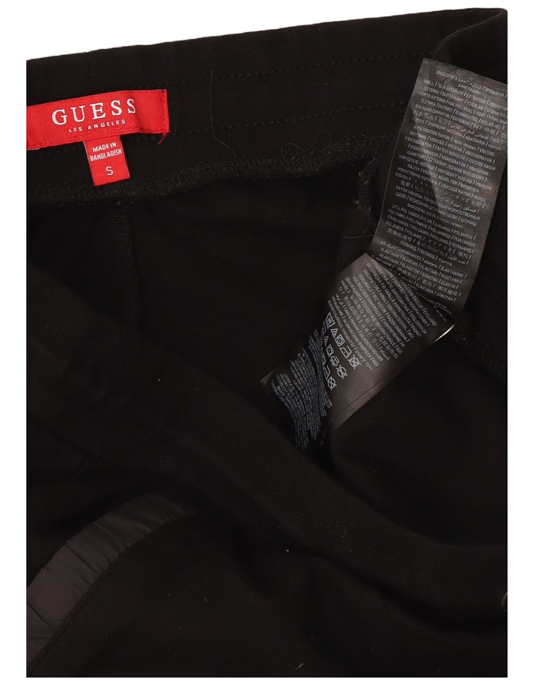 Pantaloni de trening pentru bărbați Guess Joggeri mici, negru, viscoză