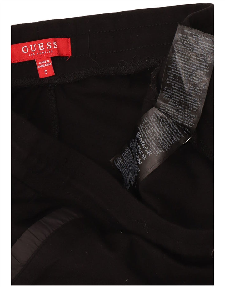 Pantaloni de trening pentru bărbați Guess Joggeri mici, negru, viscoză