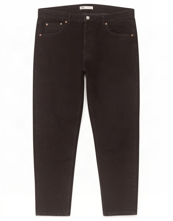 Blugi slim pentru bărbați Zara EU 46 XL W36 L29 Negri