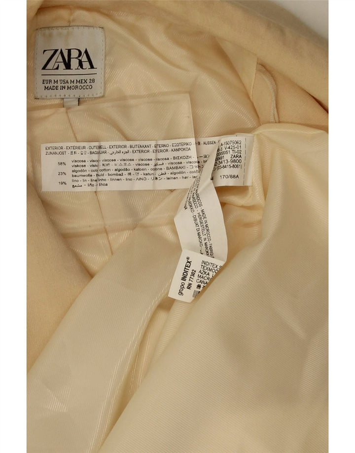Jachetă blazer cu două piept pentru femei, cu tăiere largă, UK 14, Bej mediu