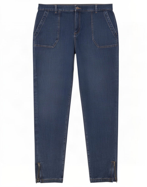 Blugi conici pentru femei Marks & Spencer UK 20 2XL W40 L29 Albastru Bumbac