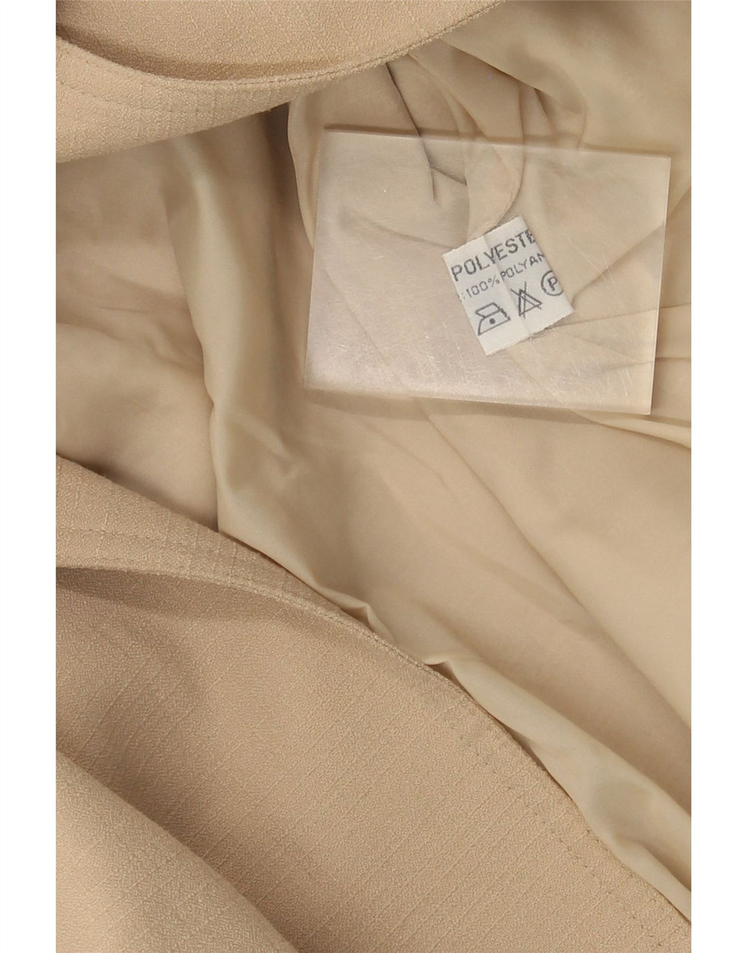 Blazer Vintage pentru femei UK 14 Medium Bej Poliester