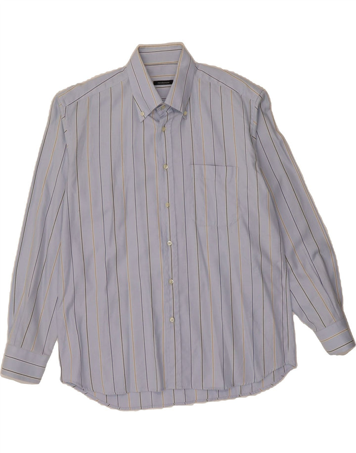 ROCCOBAROCCO Mens Shirt Size 17 44 XL Blue Striped Cotton Vintage Roccobarocco and Second-Hand Roccobarocco from Messina Hembry 