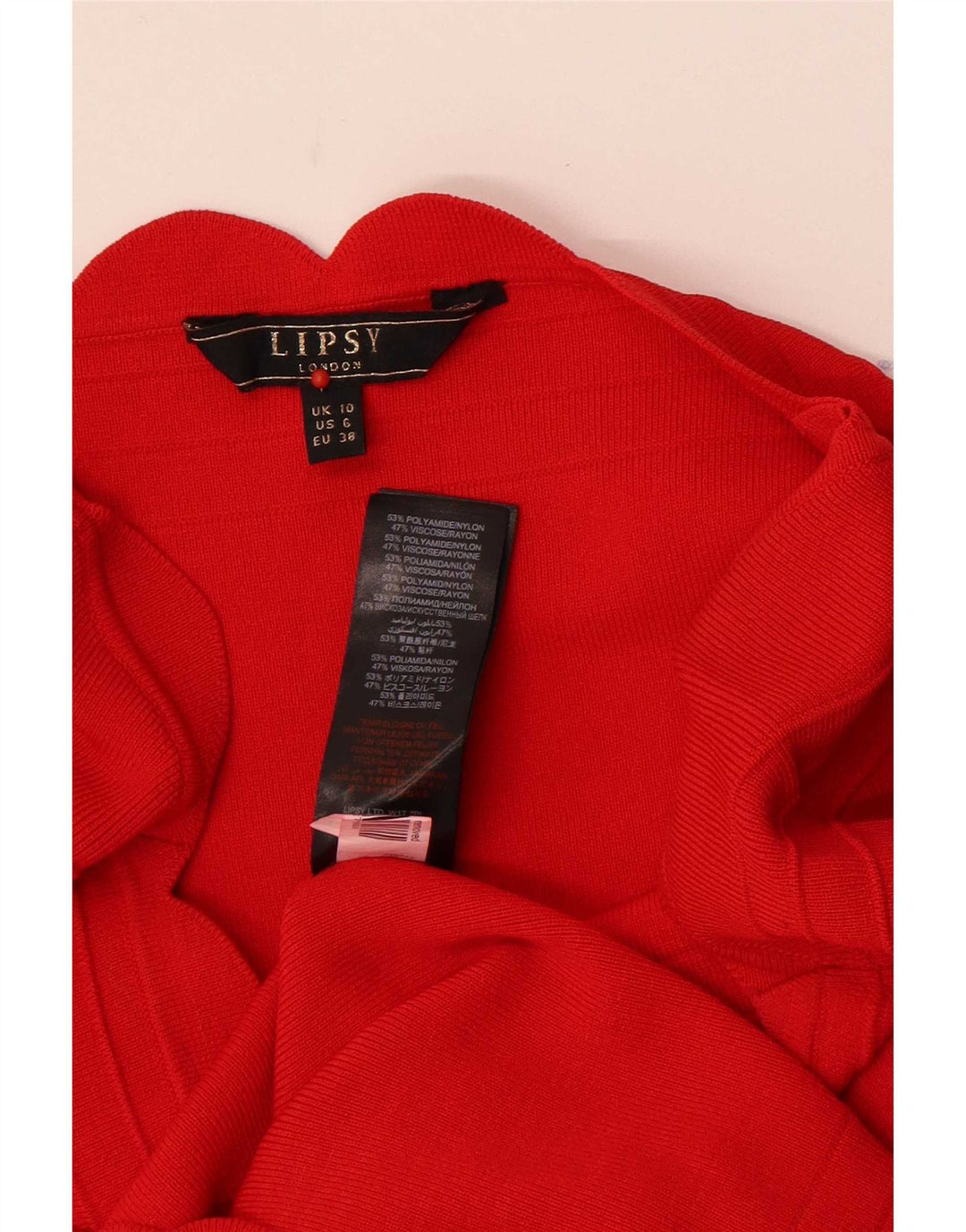 Rochie bodycon pentru femei Lipsy UK 10 Poliamidă roșie mică