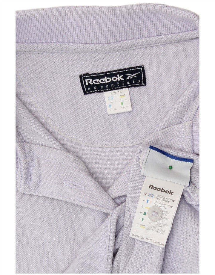 Tricou polo Reebok pentru femei UK 14 Poliester violet mare