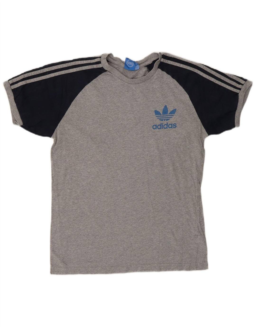 Tricou pentru femei ADIDAS UK 14, bumbac color bloc, gri mediu