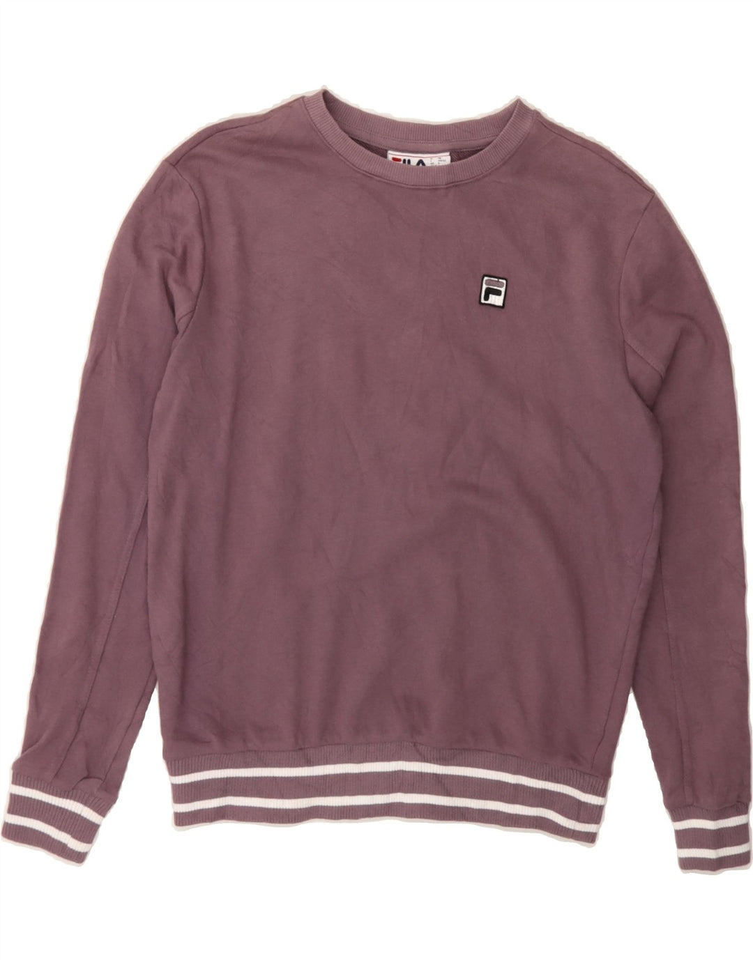 FILA Womens Oversized Sweatshirt Jumper UK 10 Small Purple Cotton Vintage Fila and Second-Hand Fila from Messina Hembry 