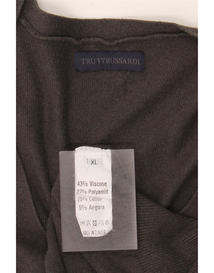 Pulover cardigan pentru bărbați Trussardi XL, gri viscoză