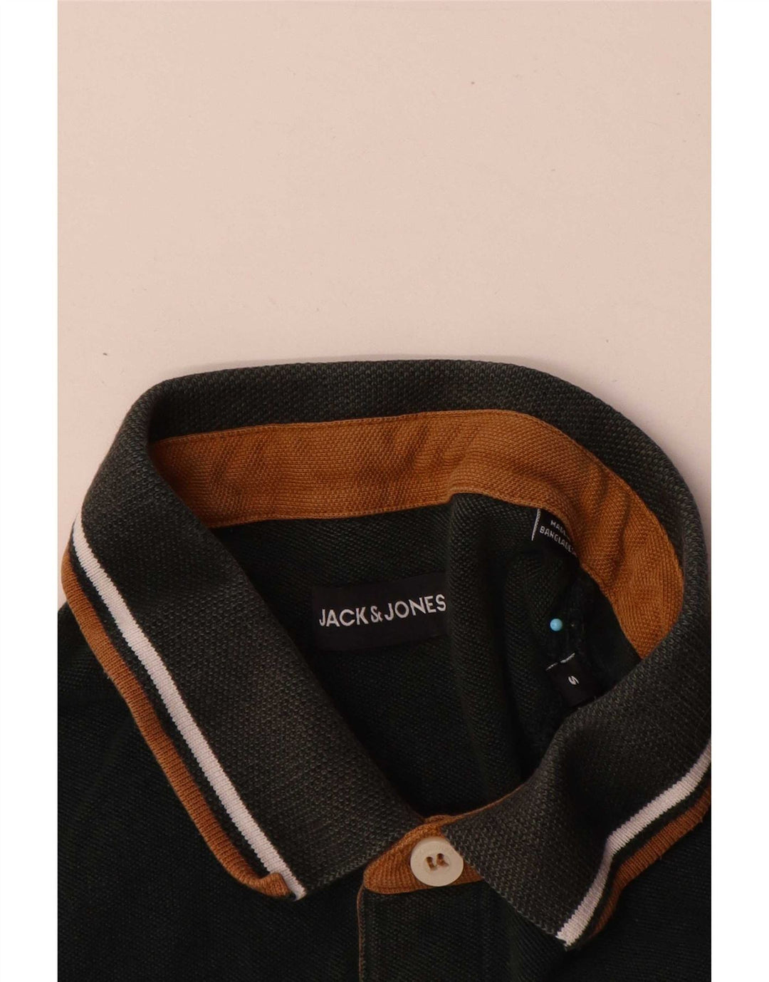 Tricou polo Jack & Jones pentru bărbați, bumbac verde mic