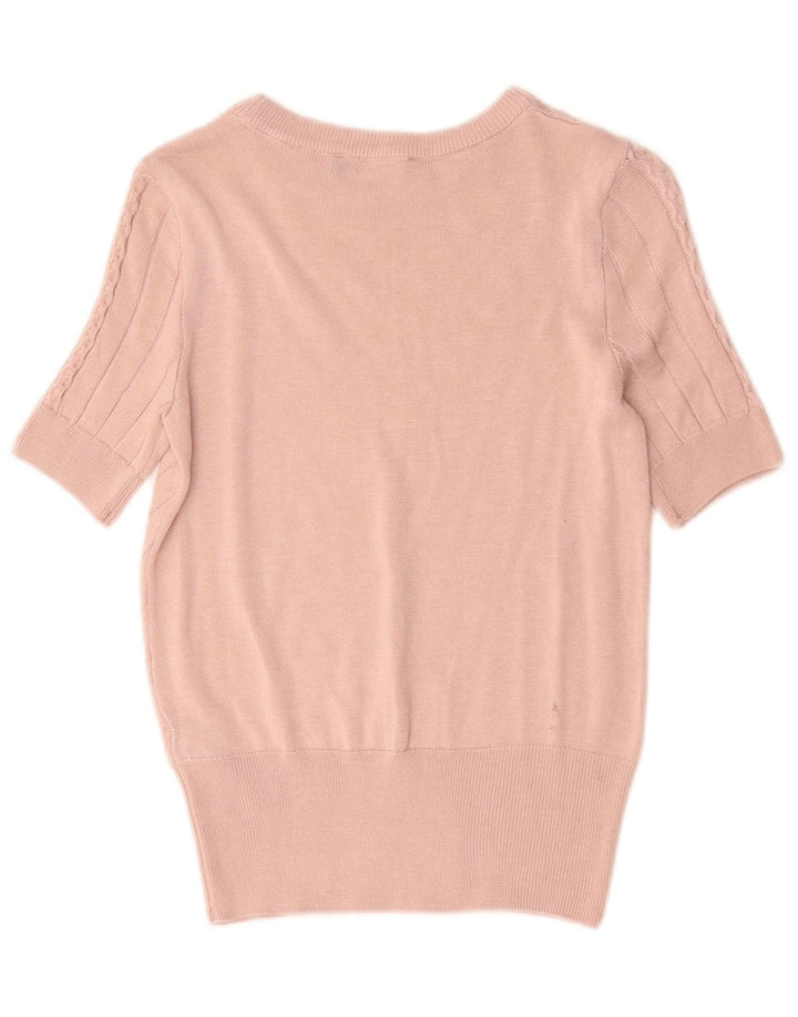 Pulover pentru femei Marks & Spencer cu decolteu rotund UK 8 mic roz