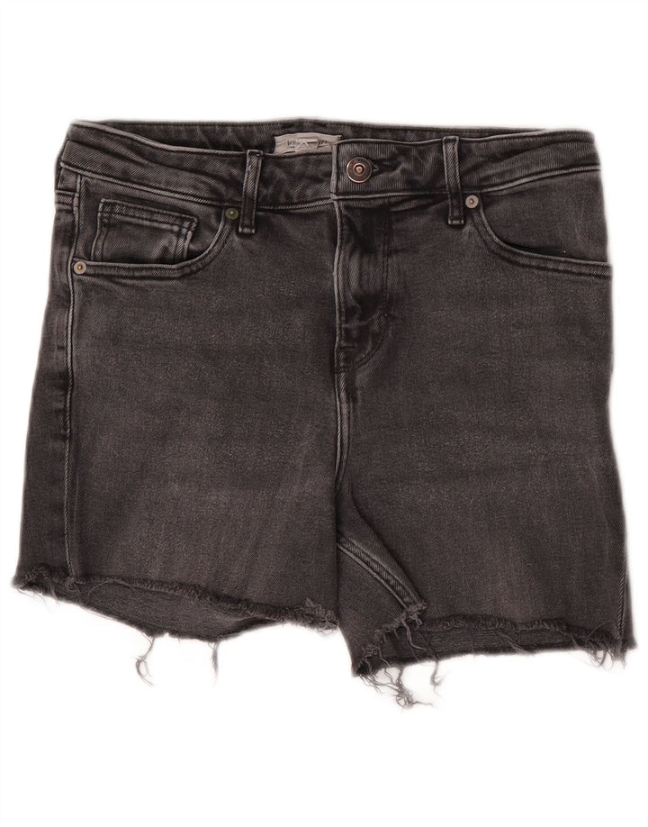 White Stuff Pantaloni scurți din denim pentru femei UK 10 Small W28 Bumbac gri