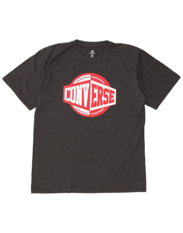 Tricou grafic CONVERSE pentru bărbați Top Medium Gri