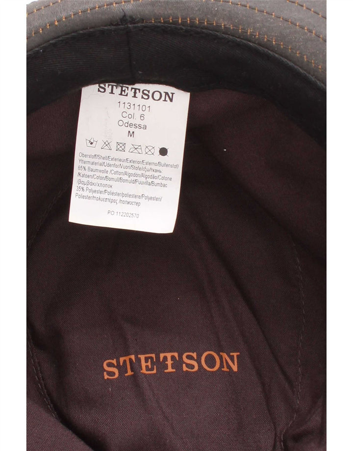 Pălărie Fedora pentru bărbați Stetson din bumbac cerat, maro mediu