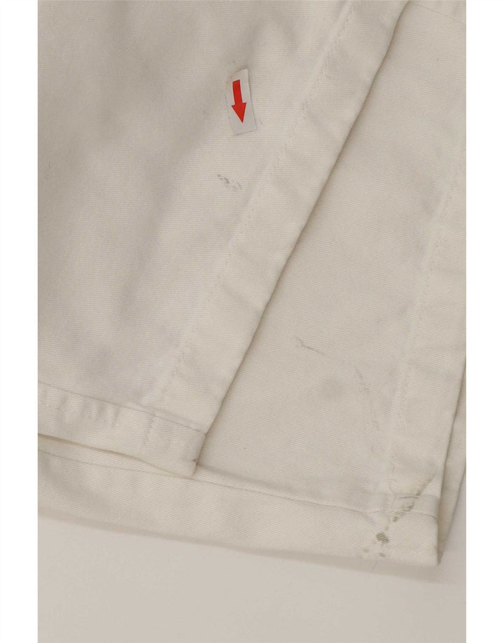 Pantaloni cargo drepti pentru femei Zara EU 42 Large W32 L32 Alb