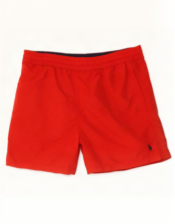 Pantaloni scurți de înot Polo Ralph Lauren pentru bărbați, poliester roșu mediu