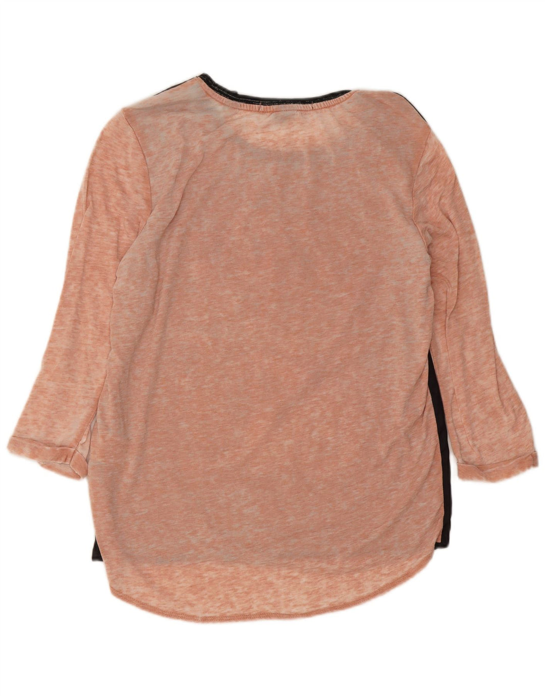 Top cu grafic pentru femei Scotch & Soda cu mâneci 3/4 Mărimea 1, negru, mic, bloc de culoare