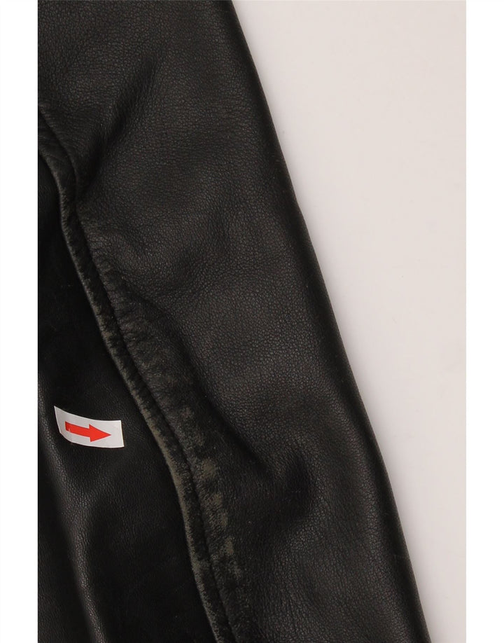 Jachetă de piele pentru bărbați VINTAGE UK 42 XL din piele neagră