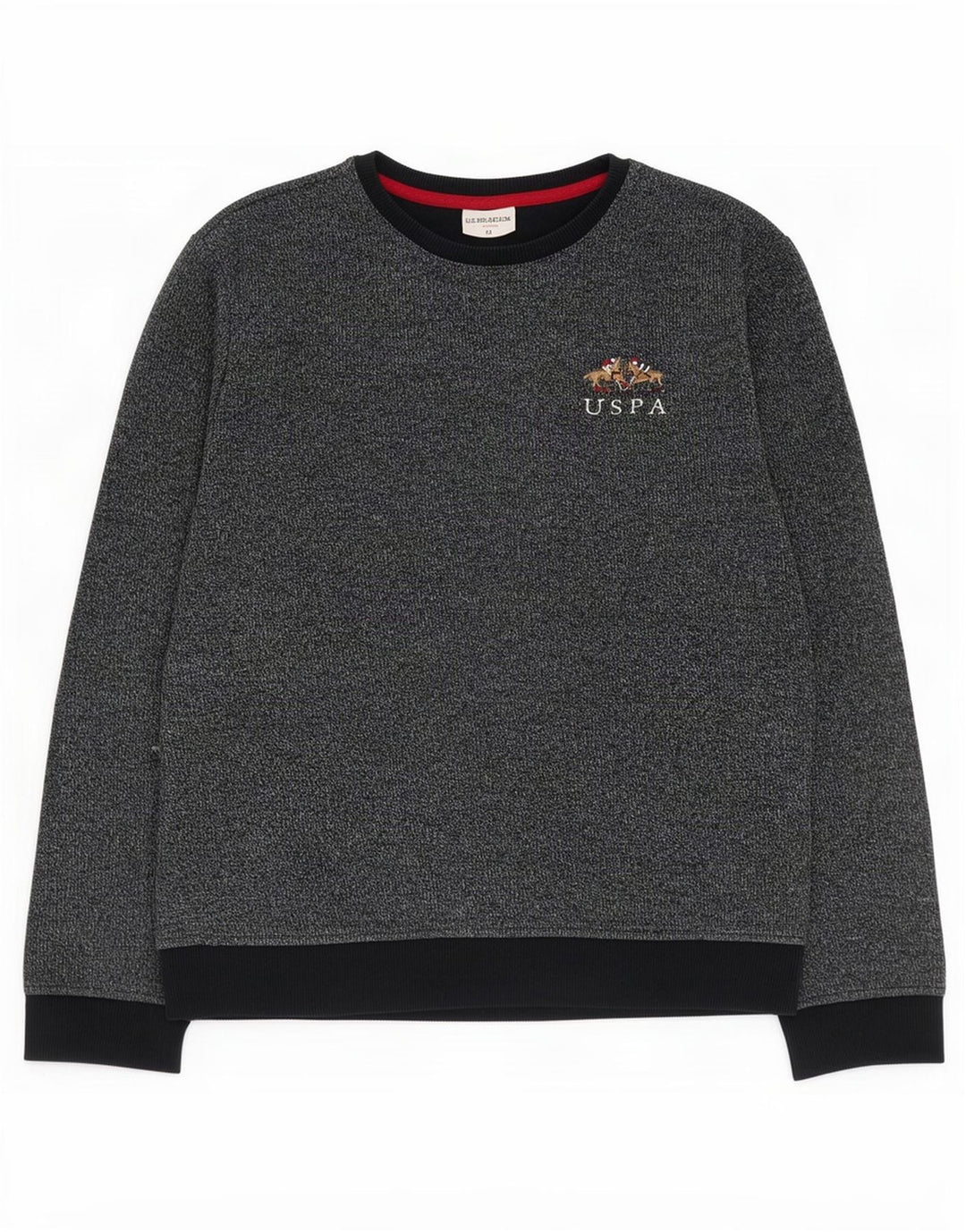U.S. Polo Assn. Hanorac pentru bărbați Pulover mediu albastru bleumarin bumbac cu pete