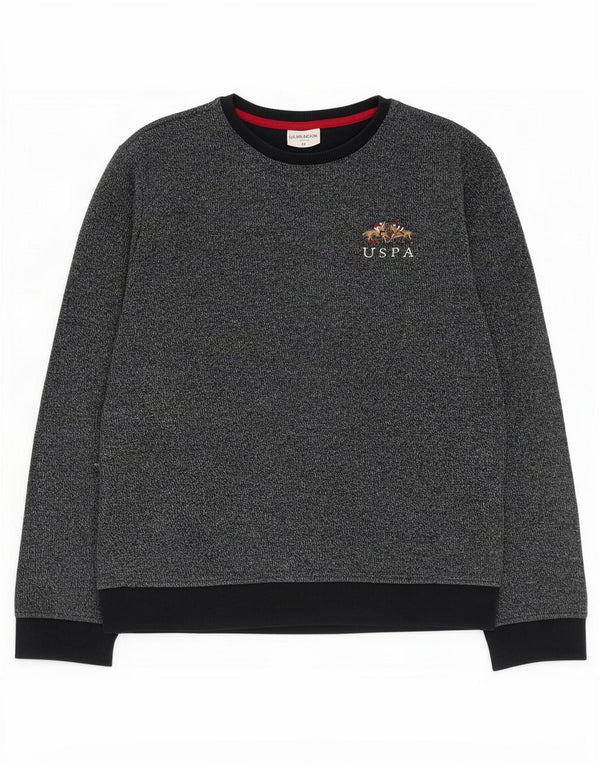 U.S. Polo Assn. Hanorac pentru bărbați Pulover mediu albastru bleumarin bumbac cu pete