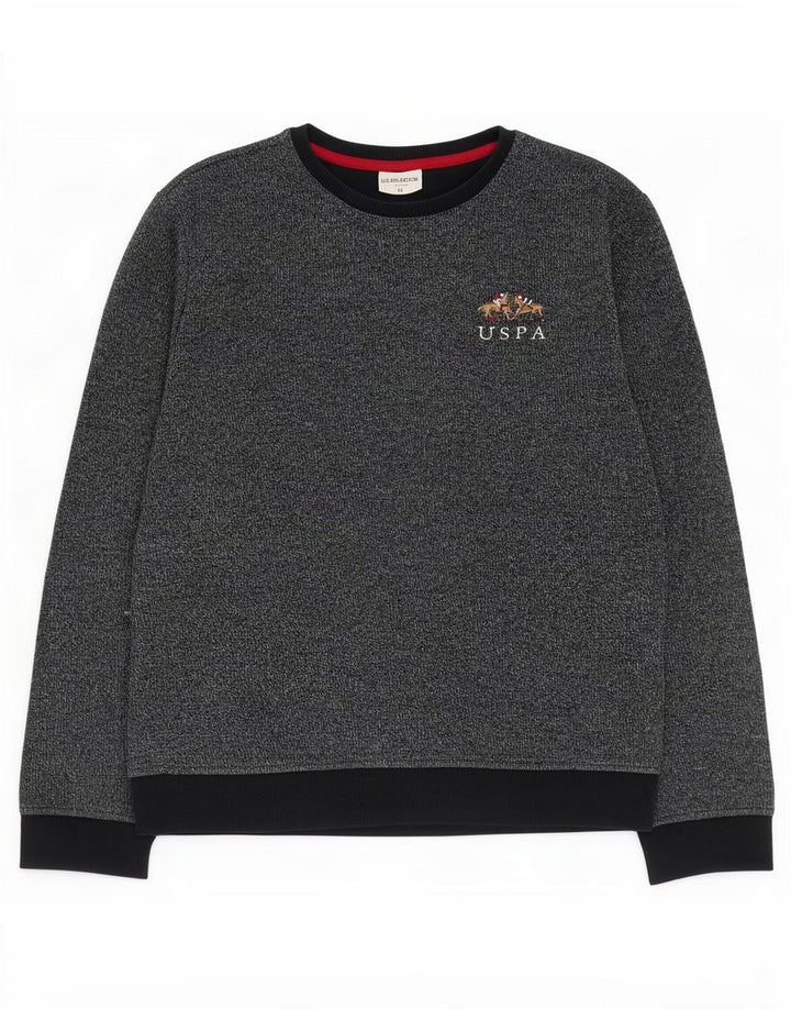 U.S. Polo Assn. Hanorac pentru bărbați Pulover mediu albastru bleumarin bumbac cu pete