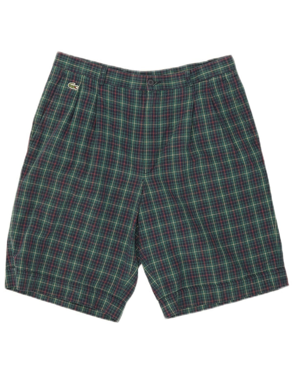 Pantaloni scurți Lacoste Pegged Chino Mărimea 42 Medium W31 Green Check Bumbac