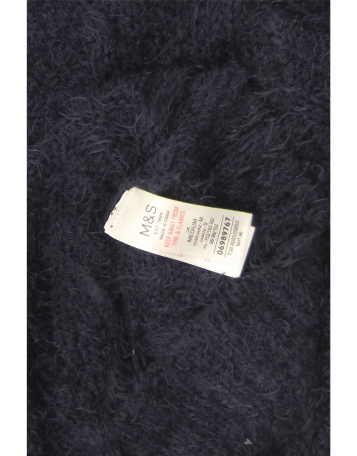 Pulover cardigan pentru femei Marks & Spencer UK 14 Poliester mediu bleumarin