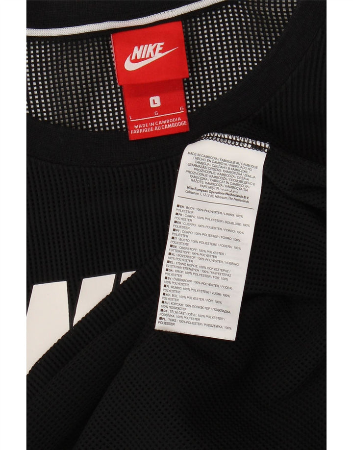 Top cu vestă grafică Nike pentru bărbați, mare, negru, poliester